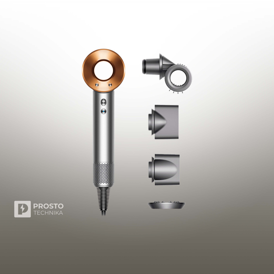 Фен Dyson Supersonic HD15, Bright nickel/Bright copper